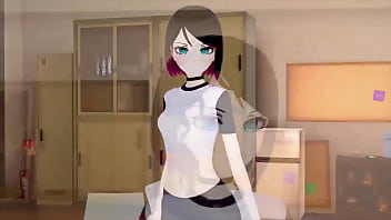 Sexy anime emo slut moans loud while getting rammed by big dick hentai anime