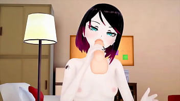 Sexy anime emo slut moans loud while getting rammed by big dick hentai anime