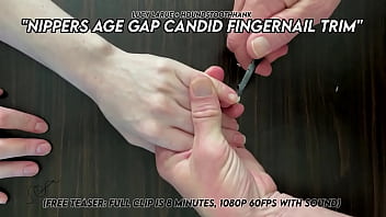 Nippers age gap candid fingernail trim with lucy larue