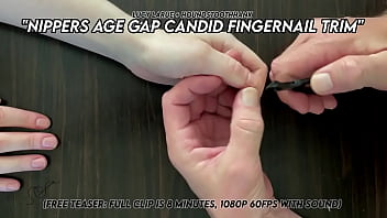 Nippers age gap candid fingernail trim with lucy larue