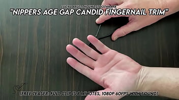 Nippers age gap candid fingernail trim with lucy larue