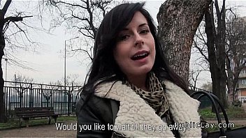 Picked up amateur in public banged for cash indoor