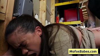 See This Sexy And Horny Slut Rubbing Her Clit While Being Fucked By Her Gardener thumbnail