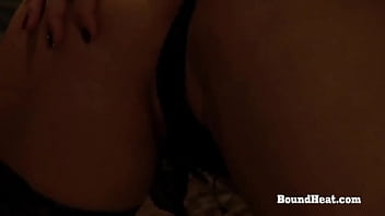 Curvy lesbian slave enjoys in masturbation and orgasms with mistress