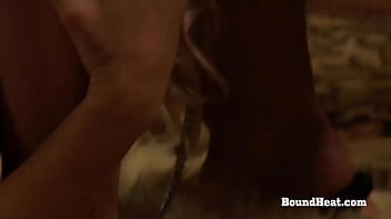 Curvy lesbian slave enjoys in masturbation and orgasms with mistress