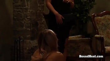 Curvy lesbian slave enjoys in masturbation and orgasms with mistress