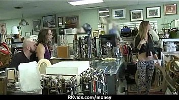 Tight teen fucks a man in front of the camera for cash 12