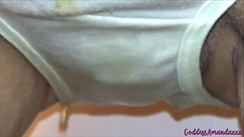Wetting my panties with my piss for you