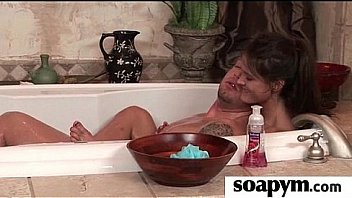 Masseuse shows her amazing body in a hot soapy massage 22