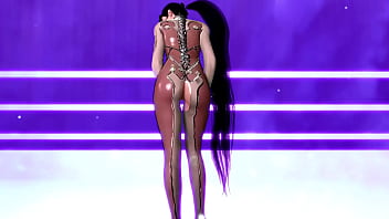 Flirtly Stripper Eve Shows Off Her Body In A Tight Suit After Completing Game thumbnail