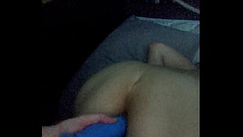 Shoving big blue dick in that tight ass