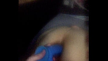 Shoving big blue dick in that tight ass