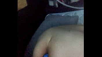 Shoving big blue dick in that tight ass