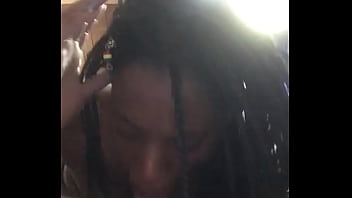 Ebony Teen Gagging On My Cock thumbnail