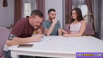 Bangbros brunette babe olivia zota mmf threesome with stepdad & his buddy