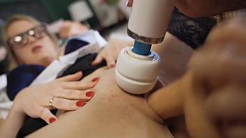 Hot blonde secretaries lesbian play