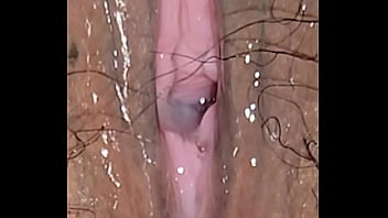 Panties on or off close up latina milf creampie