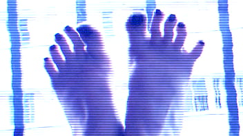 Beautiful mistress teasing with her long toes and wonderful feet