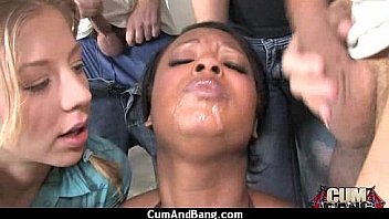 Amateur Ebony Interracial Group Sex With Facial 1 thumbnail