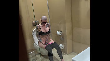 Busty Girl Watches Porn And Jerks Off On The Toilet Peeping thumbnail