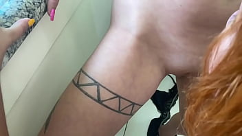 I went crazy with horny fucking one and the other naughty sucking her friend in the kitchen