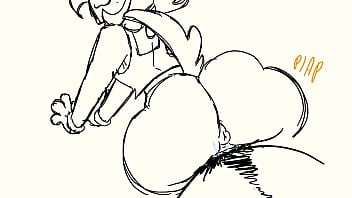 Dogwoman riding animation