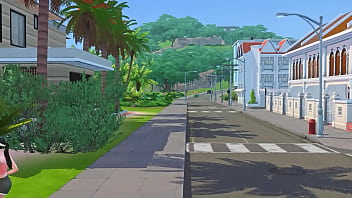 Hot threesome at the patio