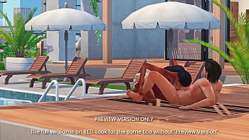 Hot threesome at the patio