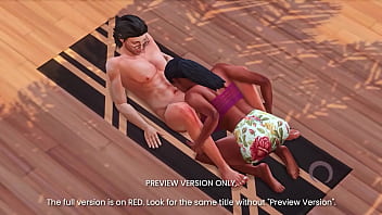 Hot threesome at the patio