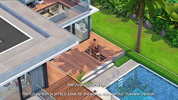 Hot threesome at the patio