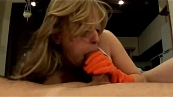 Gabriella gives a sloppy blowjob