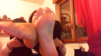 Sweaty feet after a yoga class