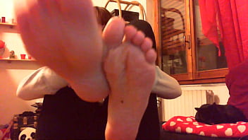 Sweaty feet after a yoga class