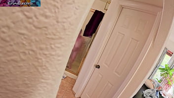Watching stepmom in the shower stepson gets lucky