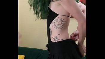 I have kit summers back with a very cute little black bodysuit and a gothic miniskirt