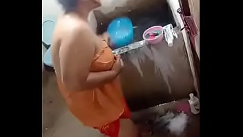Thai aunty bathing