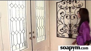 Masseuse shows her amazing body in a hot soapy massage 5