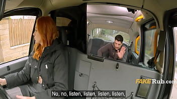 Woman drive tired of complaining passenger shoves his face in her pussy