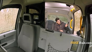 Woman drive tired of complaining passenger shoves his face in her pussy