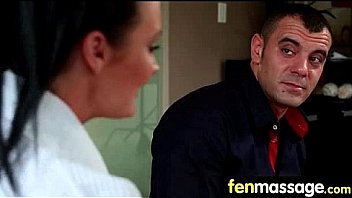 Sexy masseuse helps with happy ending 24
