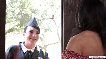 Asian Tgirl Soldier Kasey Kei Comes Home To Her Busty Wife Penny Barber And Gets The Best Welcome Home Giftthe Shemale Is Sucked And Gets A Footjob thumbnail