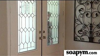 Babe gives erotic soapy massage 26