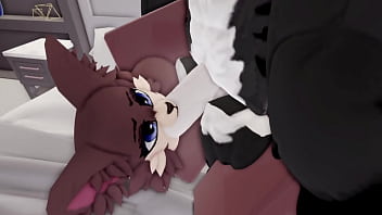 Hot sex with a furry in a condo