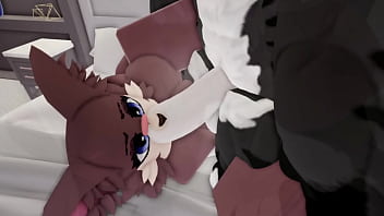 Hot sex with a furry in a condo