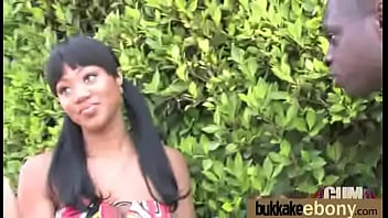 Hot ebony chick love gangbang interracial 12
