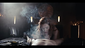 Sexy babe pov smoking blowjob cherry candle riding cock and fucked while smoking cigarrete