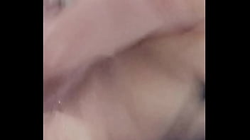 Playing with my mature neighbor's pussy with a huge dildo and making her cum in spurts