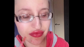 Bimbo giantess with lipstick and banana