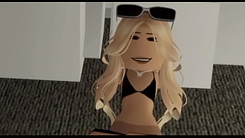 Blonde girl fucked in roblox