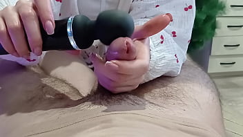 Step sister extracts cum with vibrator